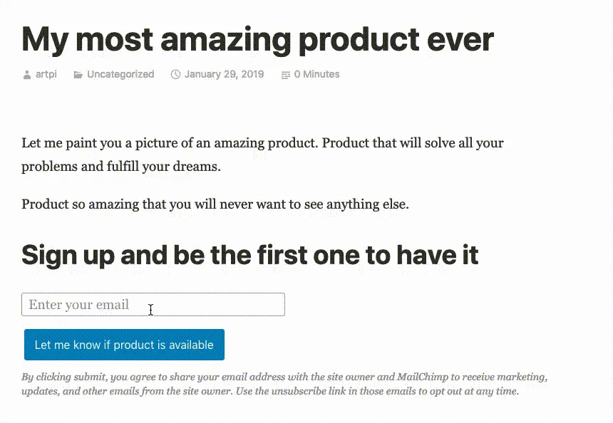 Mailchimp WordPress Plugin