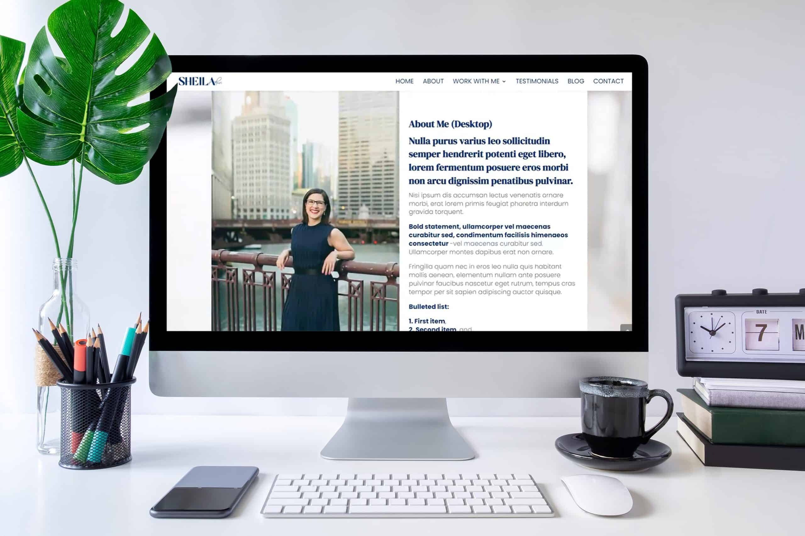Sheila Devi WordPress Landing Page Template Design