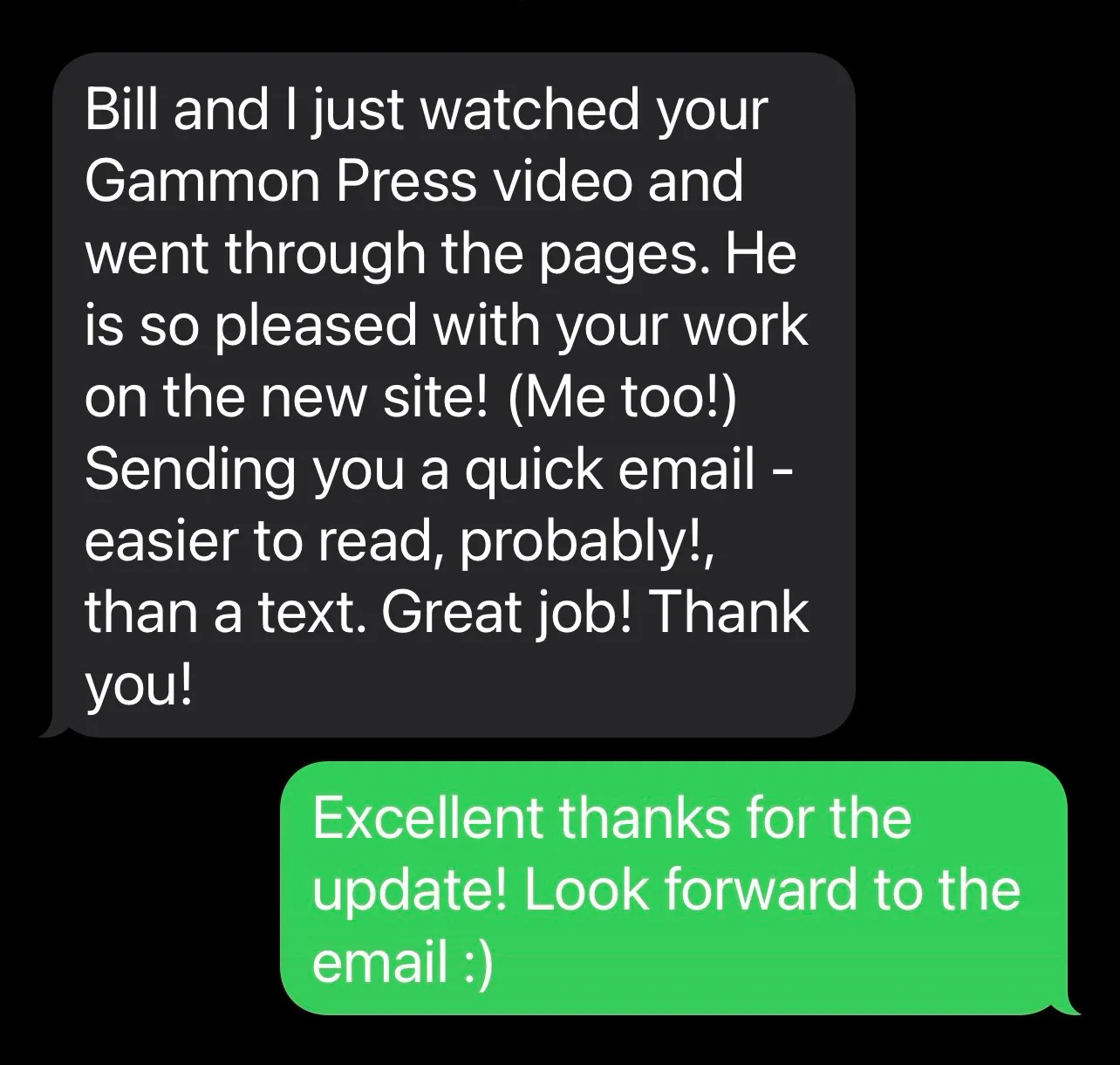 Kind Words from The Gammon Press