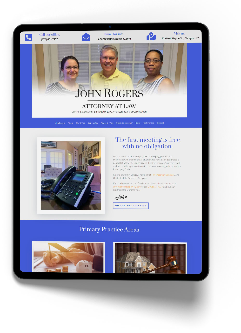 John Rogers Attorney At Law | kaleidaweb client showcase