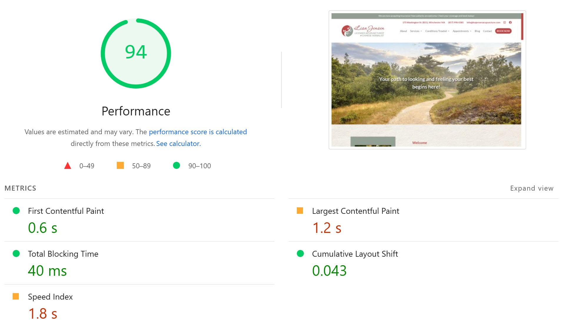 PageSpeed after Boost
