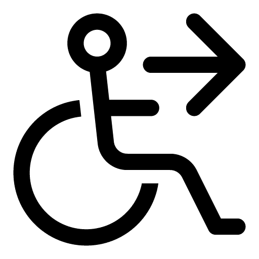 people wheelchair arrow right