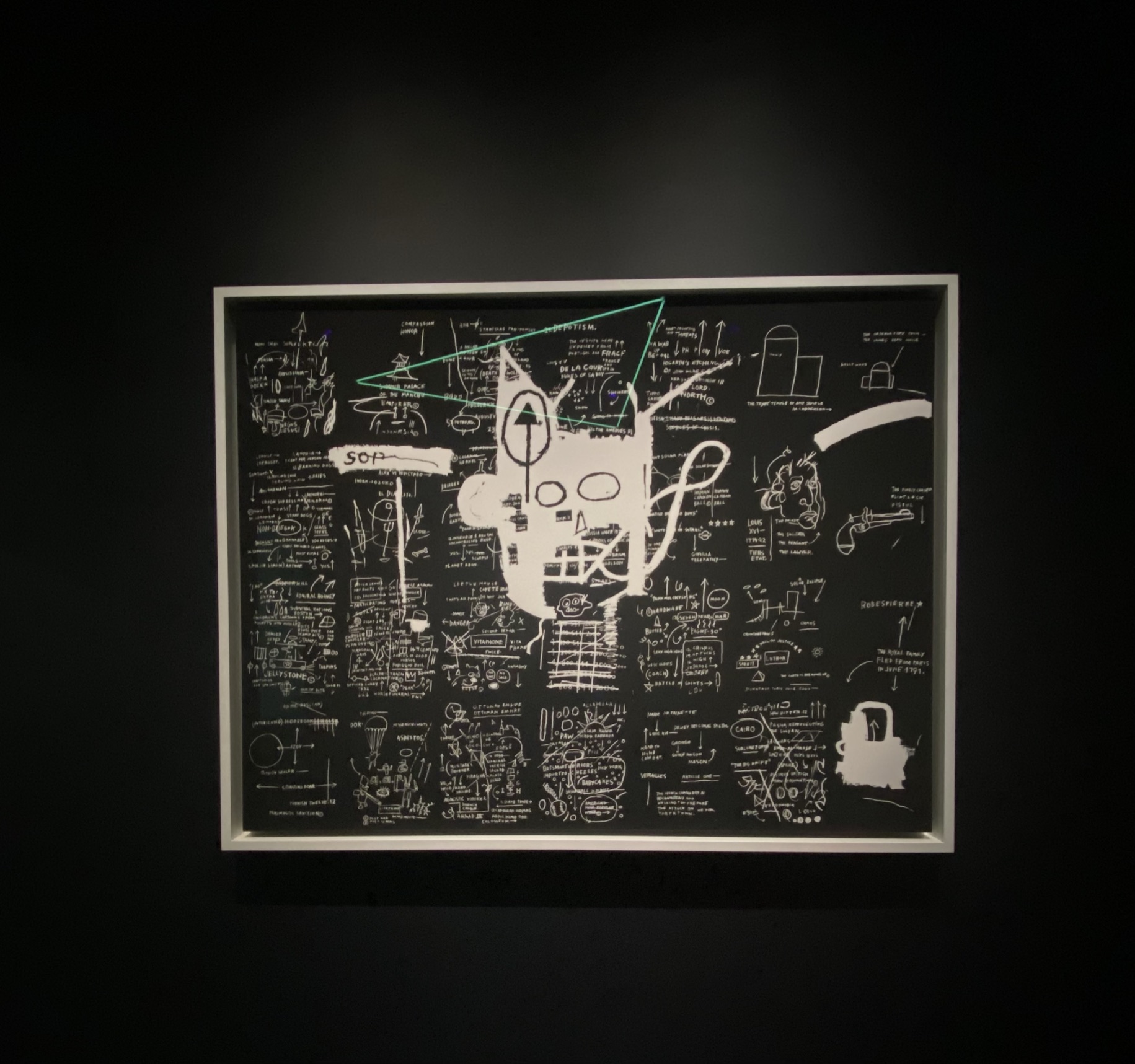 Jean-Michel Basquiat’s 1983 silkscreen print Untitled at the MFA in Boston, MA