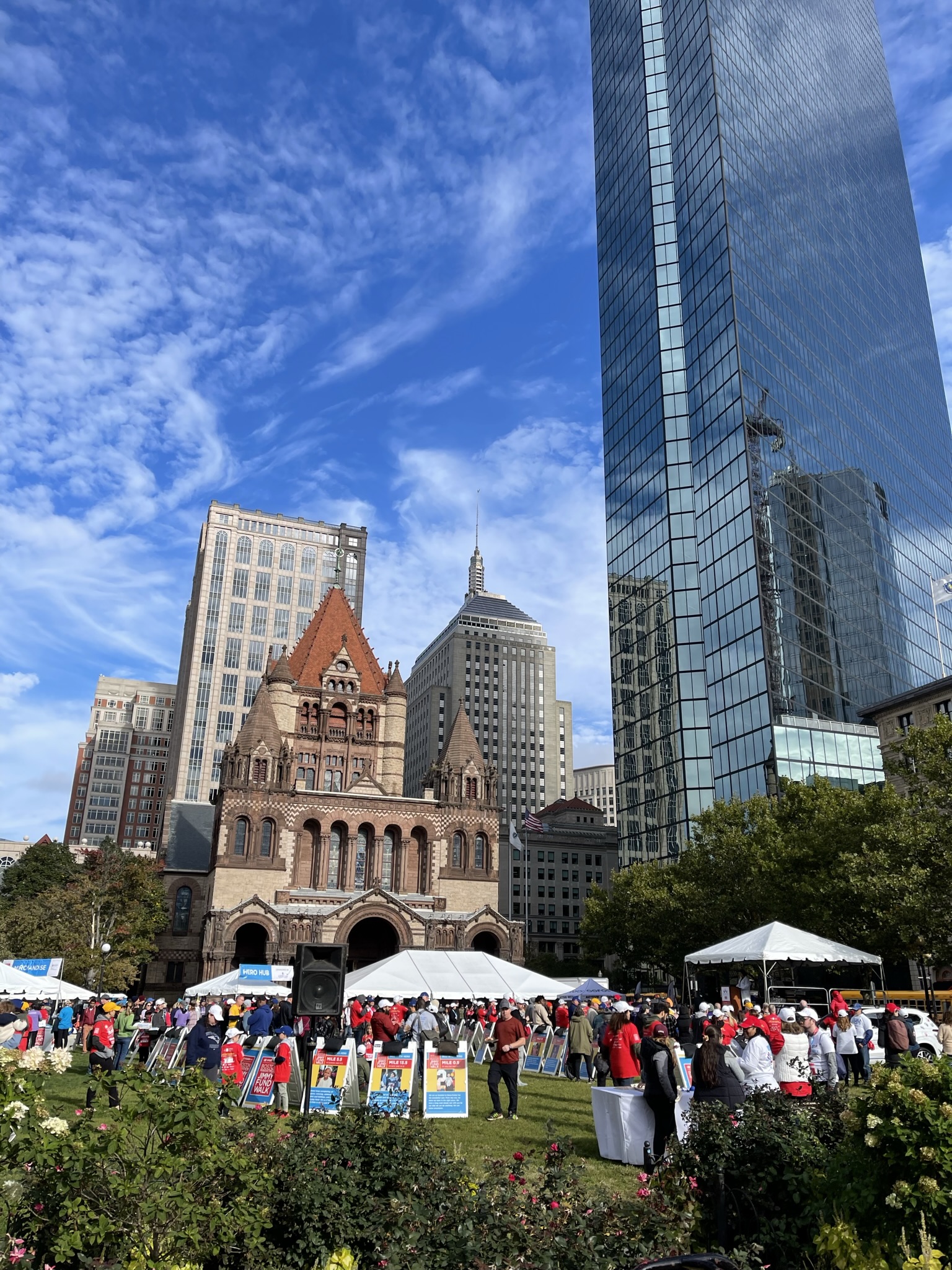 Dana Farber Jimmy Fund Walk for Cancer Research end line at Copley Plaza in Boston, MA