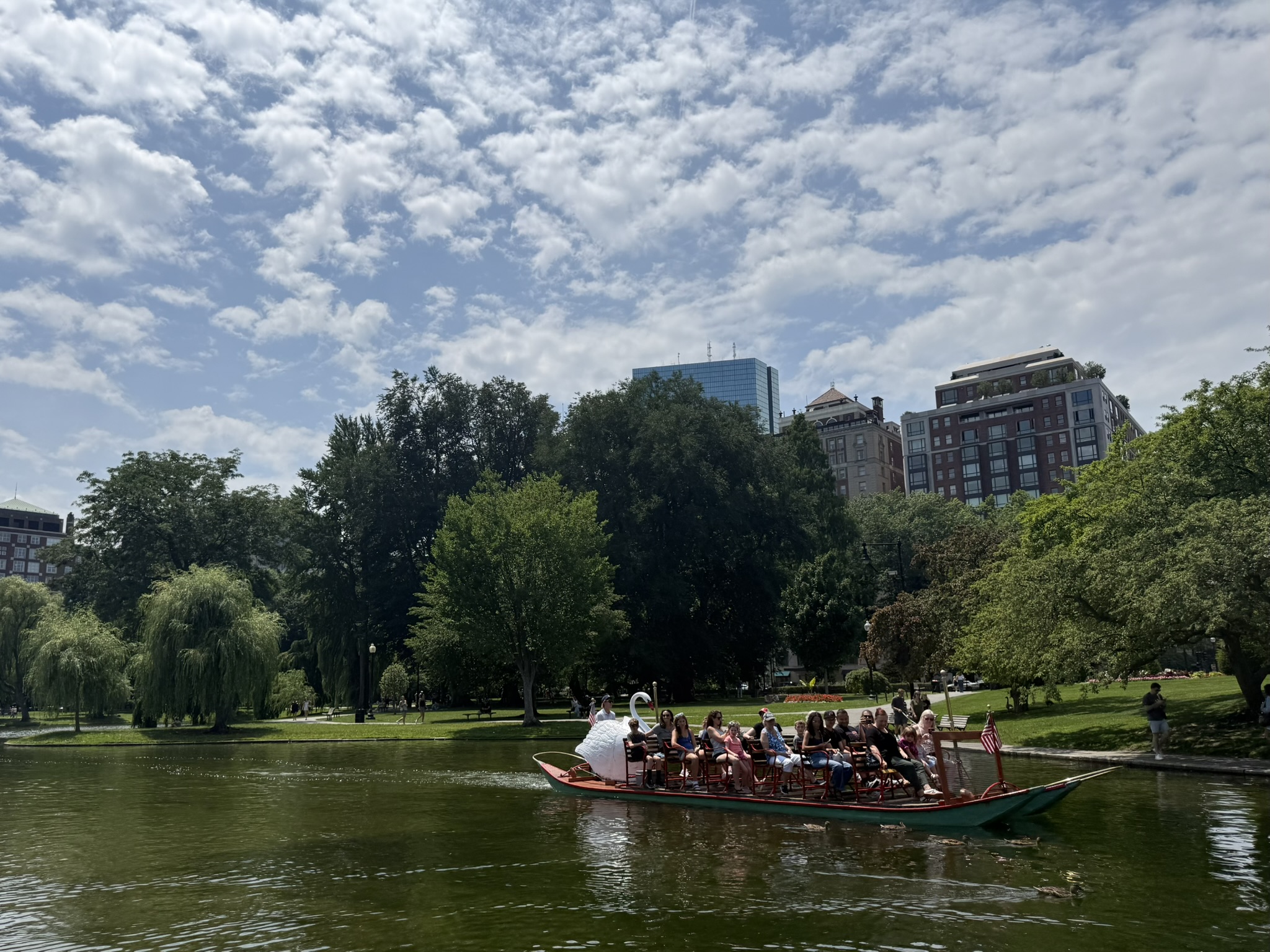 Swan Boat at the Boston Public Gardens in Boston, MA