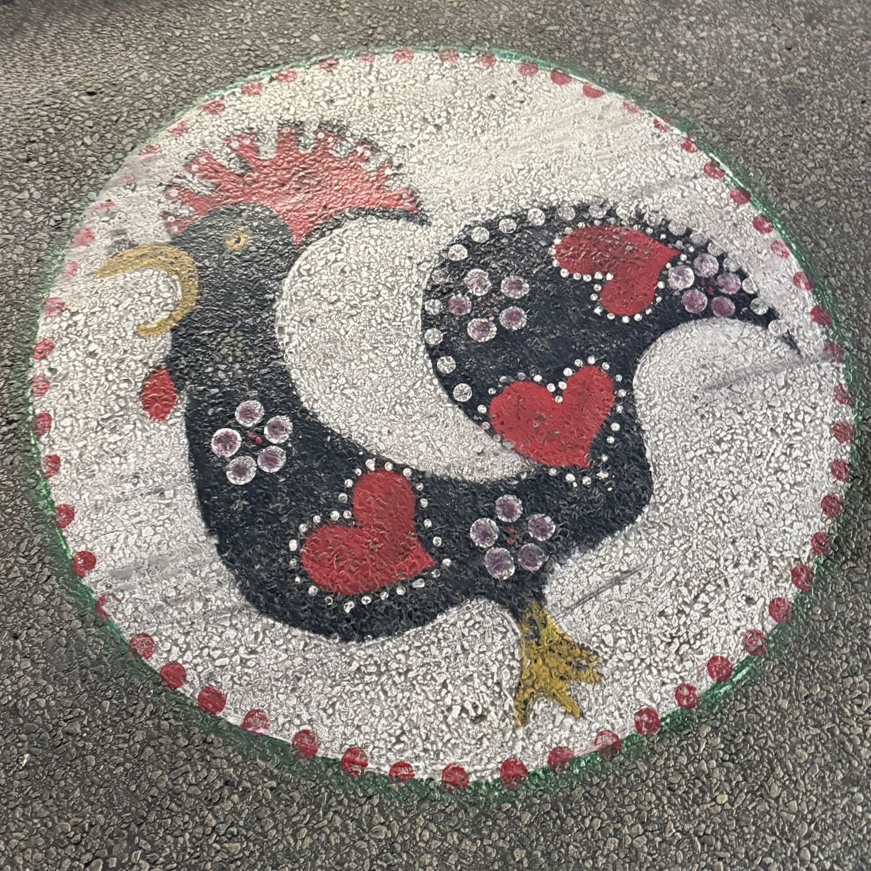 Portuguese Rooster street art in Providencetown, MA