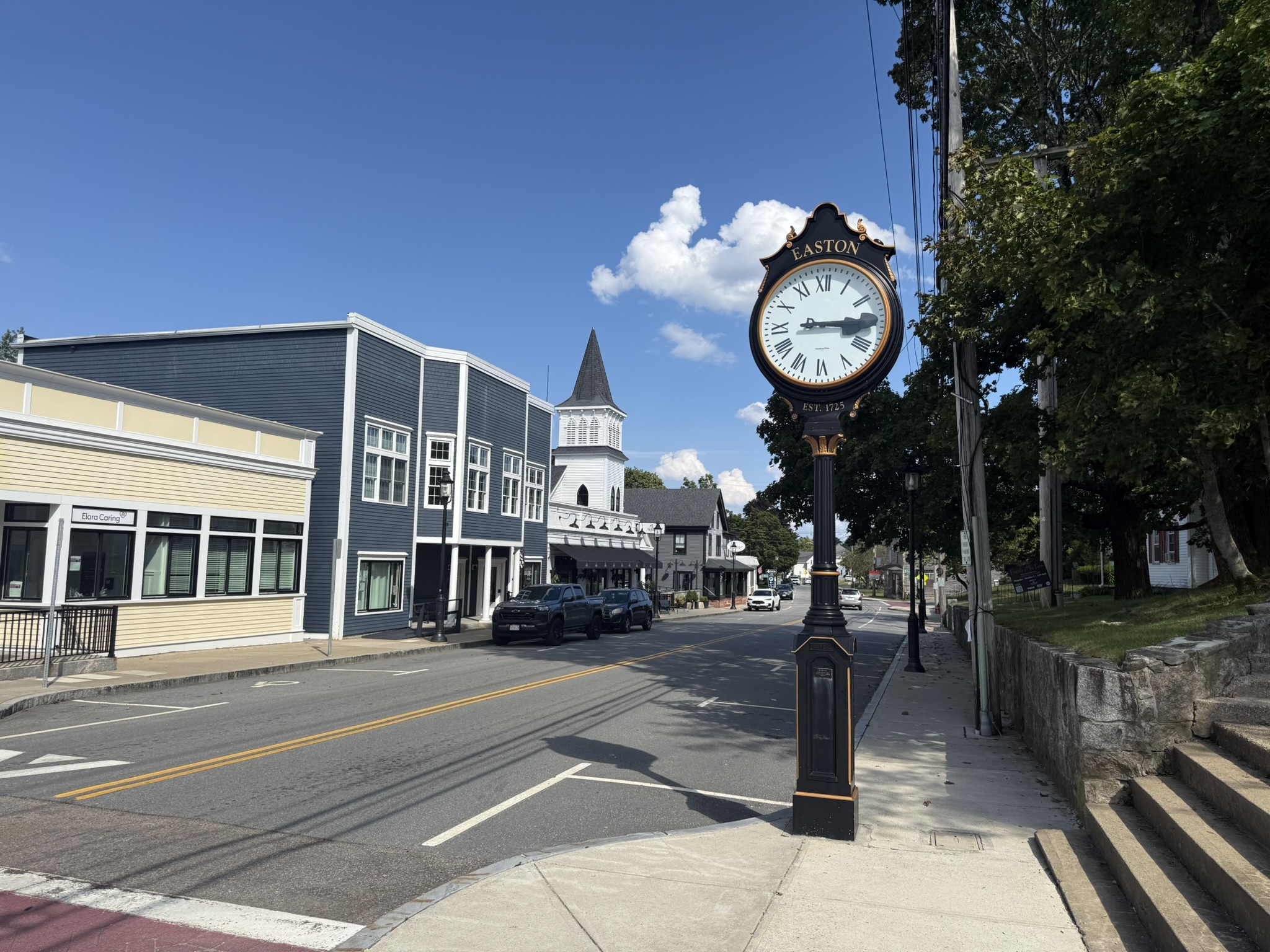 Easton Center clock in Easton, MA