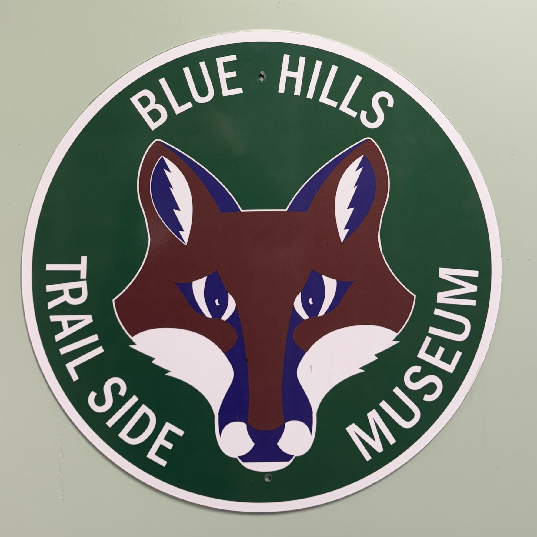Blue Hills Trail Side Museum sign in Canton, MA
