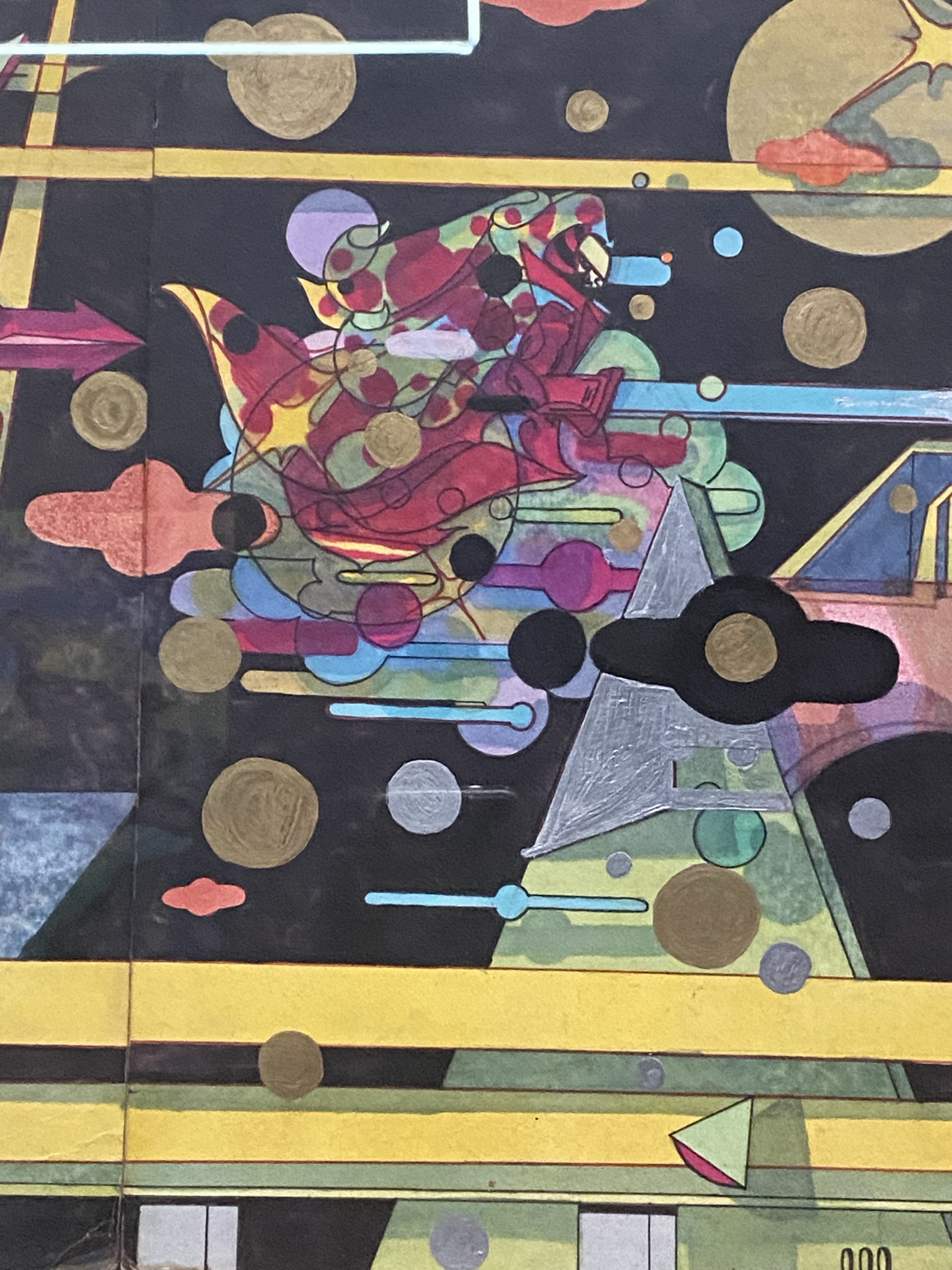 Rammellzee. “Evolution Of The World 1979” Detail at the MFA in Boston, MA