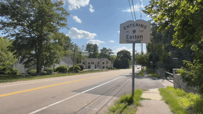 entering Easton, MA sign